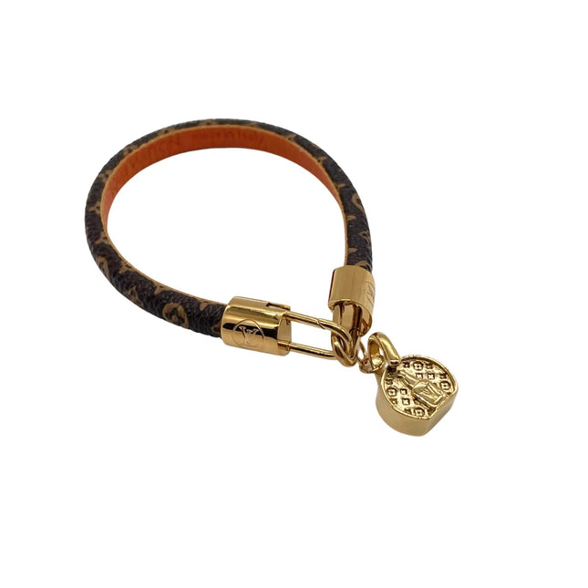 LV BAG LEATHER GOLD BRACELET