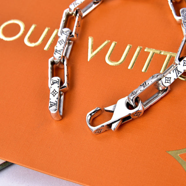 LV MONOGRAM CHAIN SILVER BRACELET