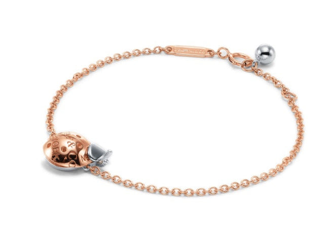 LADAYBUG RETURN TO TIF PINK GOLD BRACELET