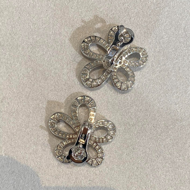 LACE FLOWER SILVER EARRINGS