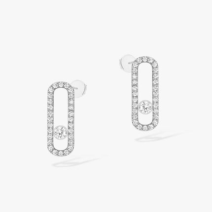 MOVE UNO MEDIUM PAVED DIAMOND EARRINGS