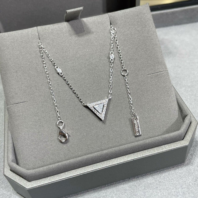 MESSIK TRIANGLE DIAMOND SILVER NECKLACE