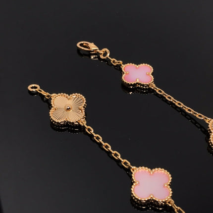 VINTAGE PINK AND PINK GOLD NECKLACE 10 MOTIFS