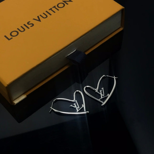 LV LOGO LOVE EARRINGS