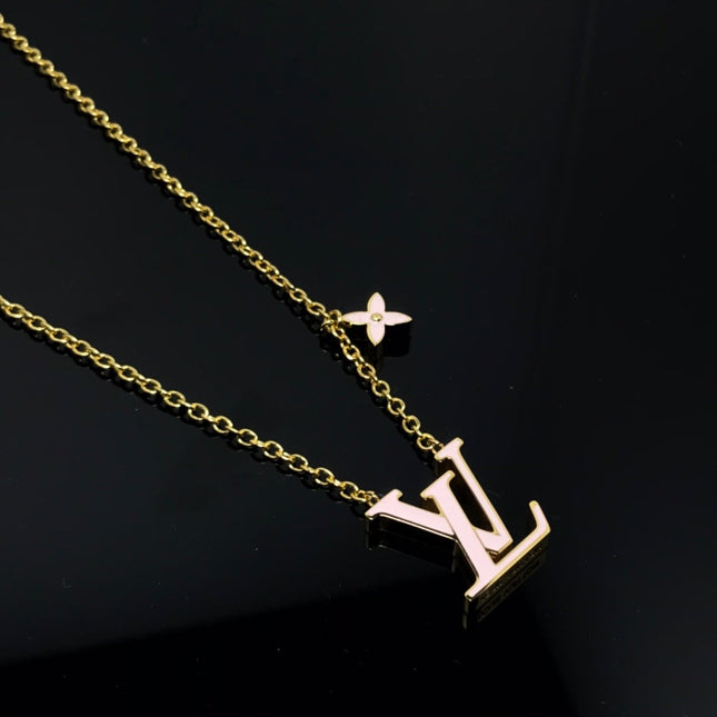 IDYLLE BLOSSOM LV PENDANT GOLD NECKLACE