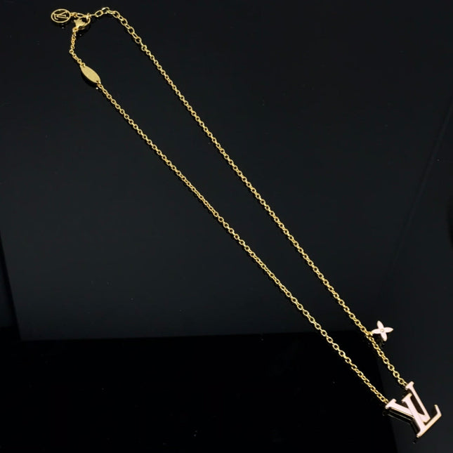 IDYLLE BLOSSOM LV PENDANT GOLD NECKLACE