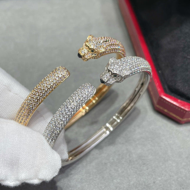 PANTHERE FULL DIAMOND OPEN BRACELET