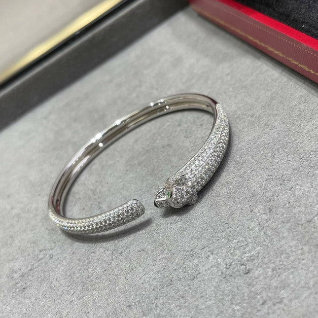 PANTHERE FULL DIAMOND OPEN BRACELET