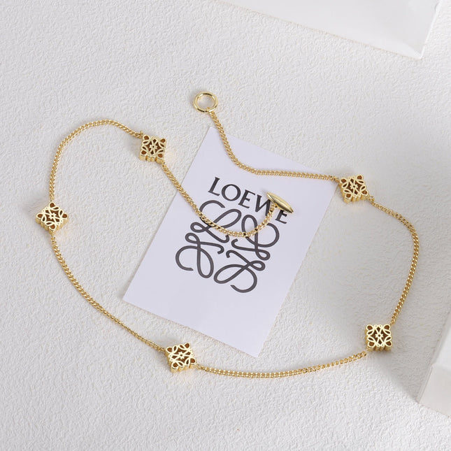 ANAGRAM 5 MOTIFS GOLD NECKLACE