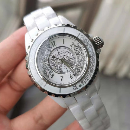 J12 38mm Quartz 20Th Anniversary White Ceramic