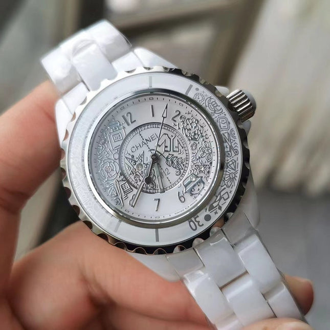 J12 38mm Quartz 20Th Anniversary White Ceramic