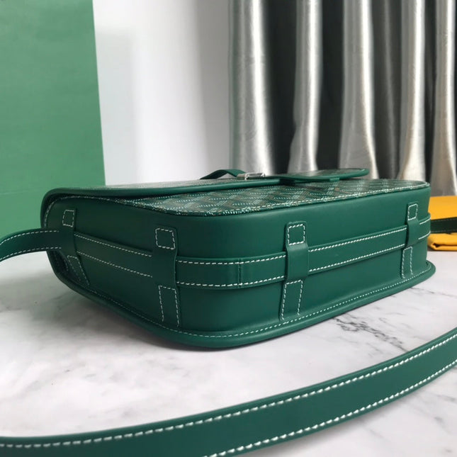 BELVEDERE MM BAG 28CM GREEN CANVAS