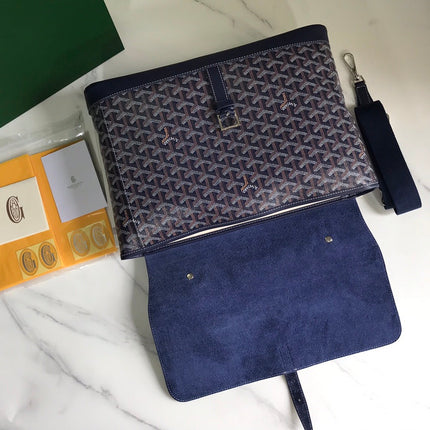 GOYARD CITADIN BAG 38CM NAVY BLUE CANVAS