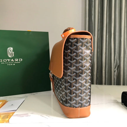 GOYARD CITADIN BAG 38CM BLACK AND TAN CANVAS