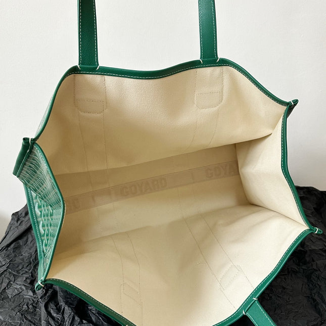 GOYA VILLETTE TOTE 45CM GREEN CANVAS