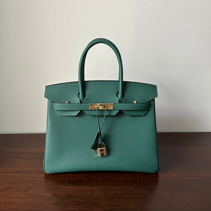 HM BIRKIN 30CM MALACHITE TOGO LEATHER GOLD HARDWARE