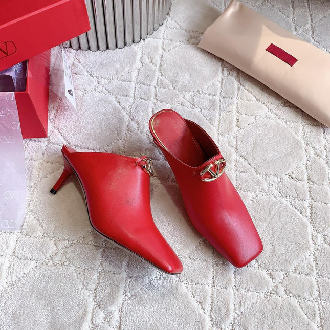 Vlogo Spool Square Toe Red