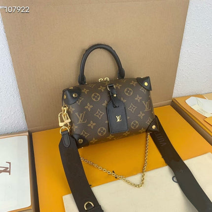 LV PETITE MALLE SOUPLE NOIR MONOGRAM CANVAS