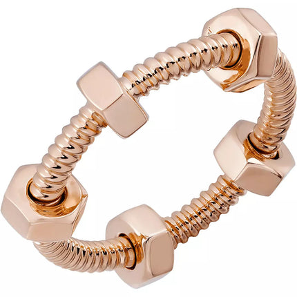 NUTS AND BOLTS PINK GOLD RING