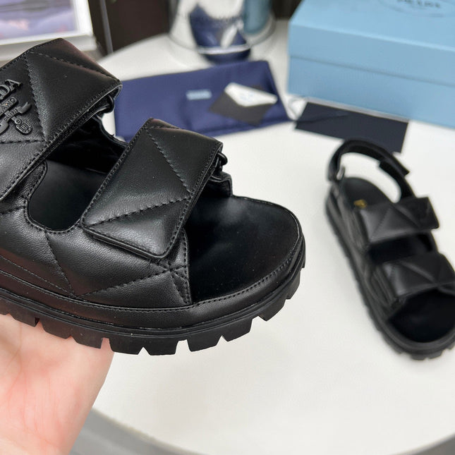 pra dad sandal black calfskin