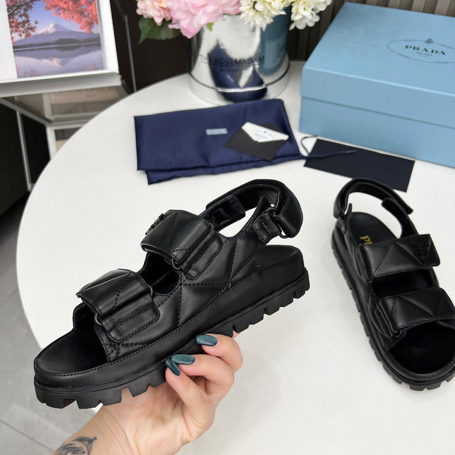 pra dad sandal black calfskin